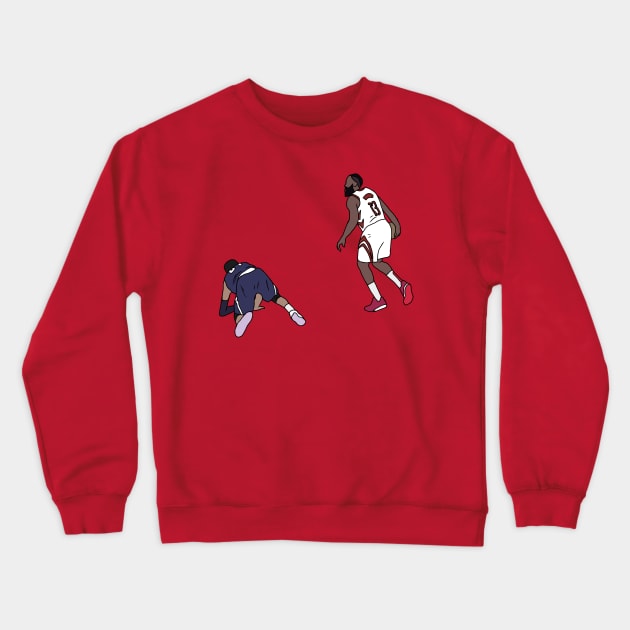 James Harden Crosses Over Jamal Murray Crewneck Sweatshirt by rattraptees